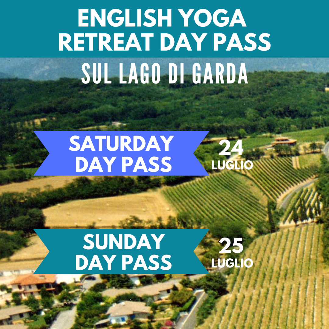 Locandina dei Day Pass del primo retreat di English Yoga